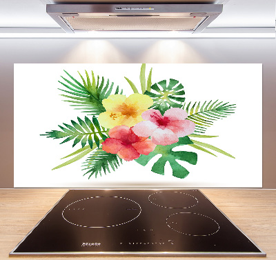 Keuken achterwand Hawaiiaanse bloemen