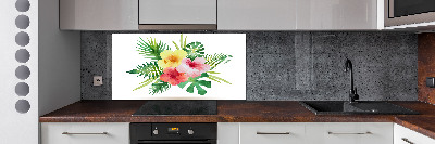 Keuken achterwand Hawaiiaanse bloemen