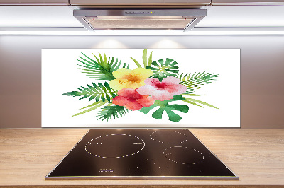 Keuken achterwand Hawaiiaanse bloemen