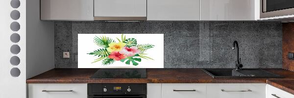 Keuken achterwand Hawaiiaanse bloemen