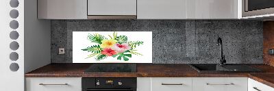 Keuken achterwand Hawaiiaanse bloemen