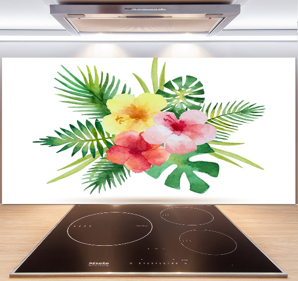 Keuken achterwand Hawaiiaanse bloemen