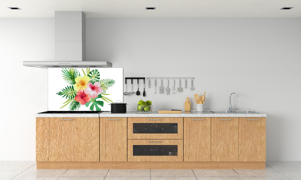 Keuken achterwand Hawaiiaanse bloemen