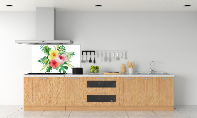 Keuken achterwand Hawaiiaanse bloemen