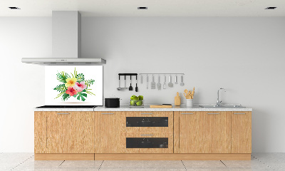 Keuken achterwand Hawaiiaanse bloemen