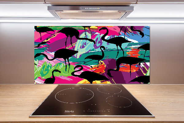 Keuken achterwand Flamingo's