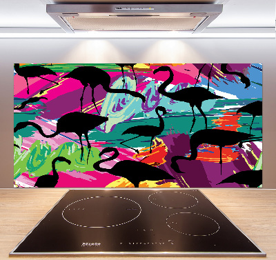 Keuken achterwand Flamingo's