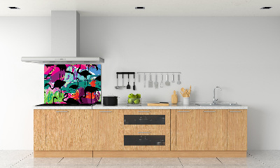 Keuken achterwand Flamingo's