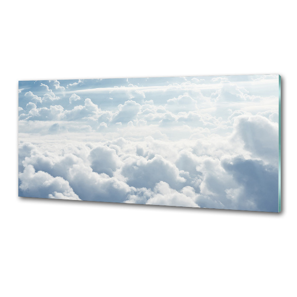 Glazen achterwand keuken Wolken vanuit vogelperspectief