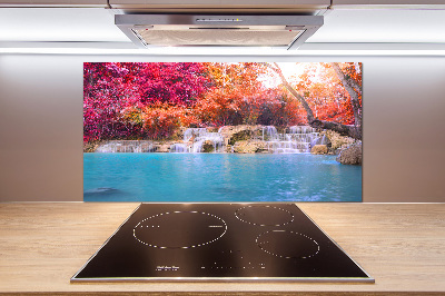 Panel do kuchni Wodospad w lesie