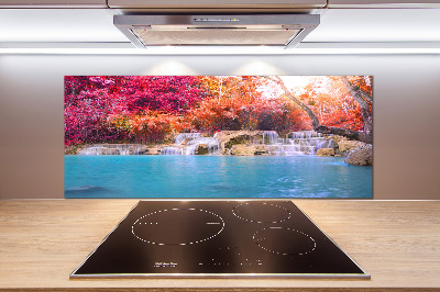 Panel do kuchni Wodospad w lesie