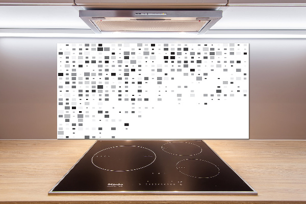 Spatscherm keuken Abstracte vierkanten