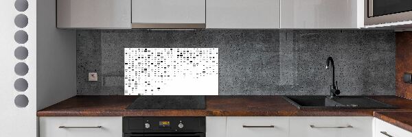 Spatscherm keuken Abstracte vierkanten