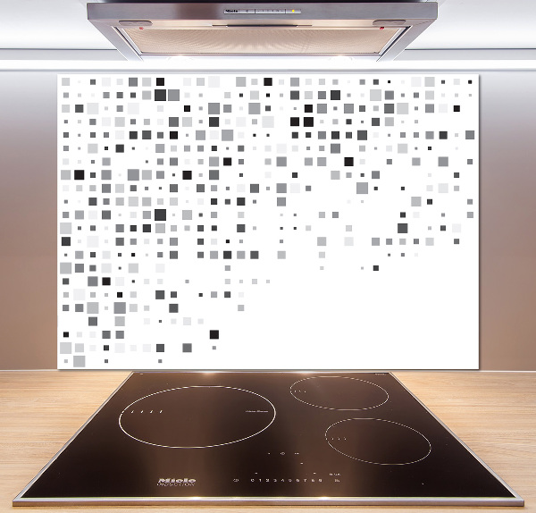 Spatscherm keuken Abstracte vierkanten