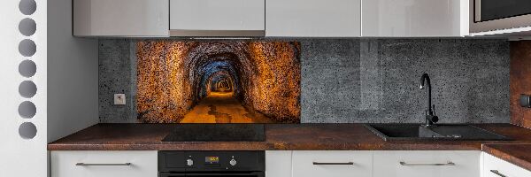 Glazen achterwand keuken Ondergrondse tunnel