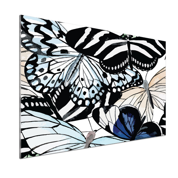 Panel do kuchni Motyle i kwiaty