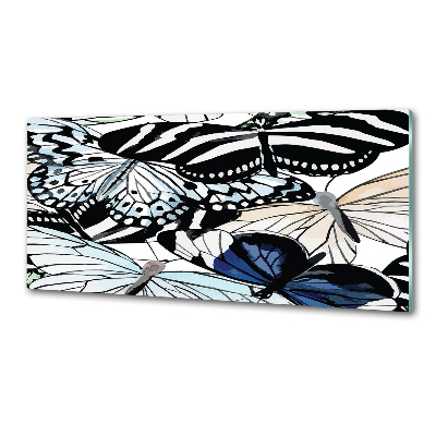 Panel do kuchni Motyle i kwiaty