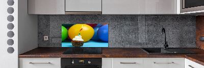 Glazen achterwand keuken Verjaardagscupcake