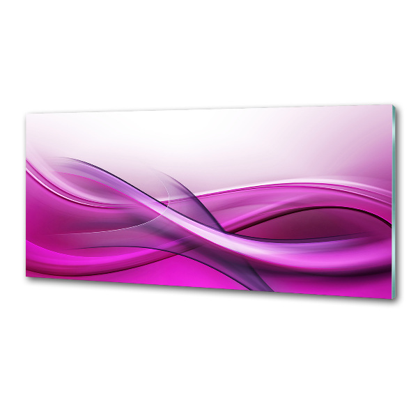 Glazen achterwand keuken Golven op de achtergrond