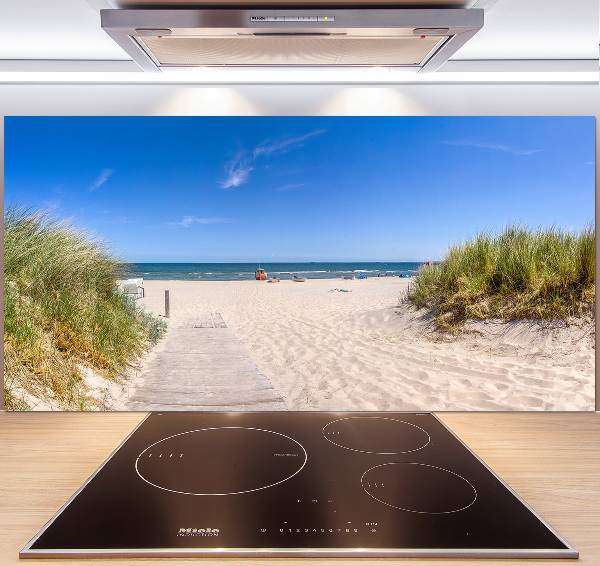 Spatscherm keuken duinen aan zee