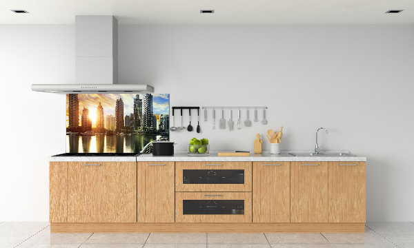 Glazen achterwand keuken Zonsondergang in Dubai