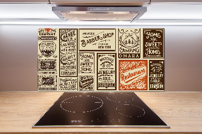 Glazen achterwand keuken Advertenties en etiketten