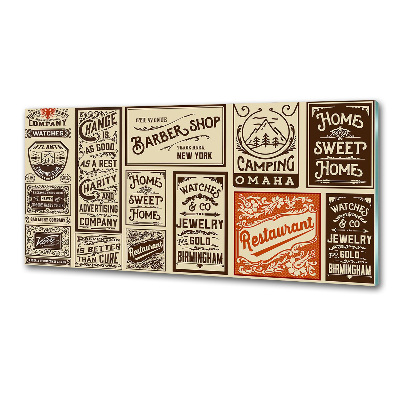 Glazen achterwand keuken Advertenties en etiketten