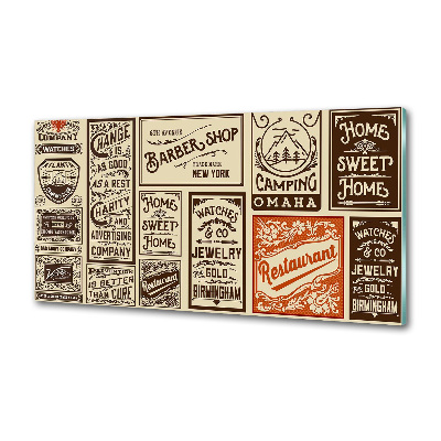 Glazen achterwand keuken Advertenties en etiketten