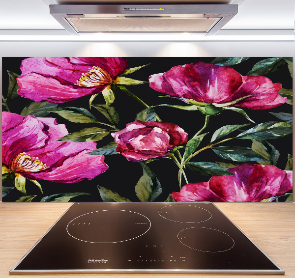 Panel do kuchni Różowe piwonie