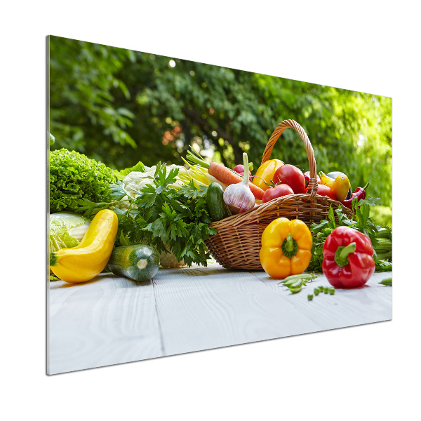 Achterwand keuken Mand met groenten