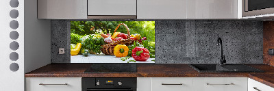 Achterwand keuken Mand met groenten