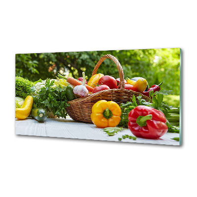 Achterwand keuken Mand met groenten