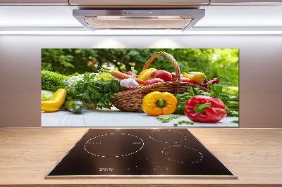 Achterwand keuken Mand met groenten