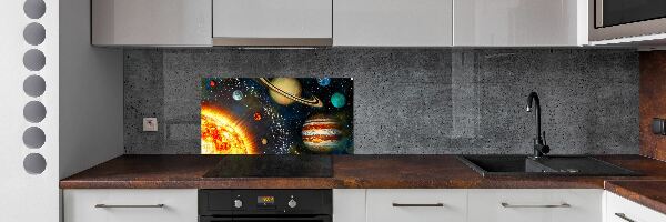 Spatscherm keuken Zonnestelsel