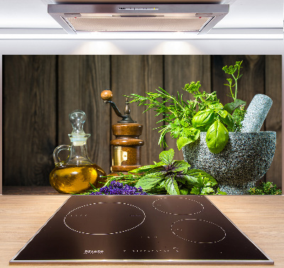 Keuken achterwand Kruiden in een vijzel