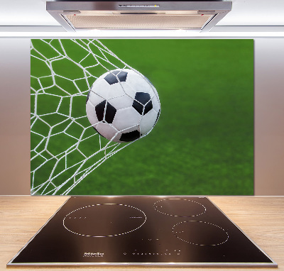 Keuken achterwand De bal ligt in het doel.