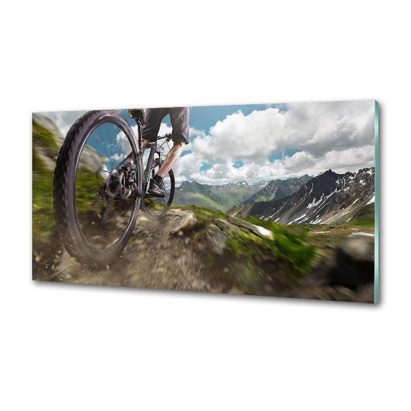 Glazen achterwand keuken Mountainbiken