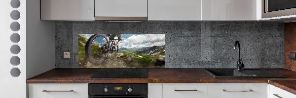 Glazen achterwand keuken Mountainbiken