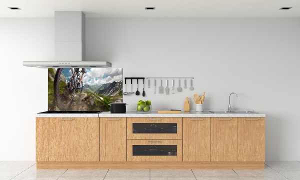 Glazen achterwand keuken Mountainbiken