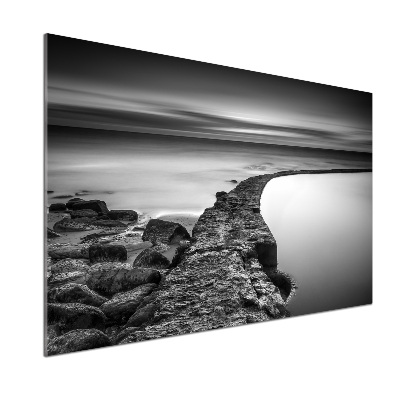 Panel do kuchni Kamienista plaża