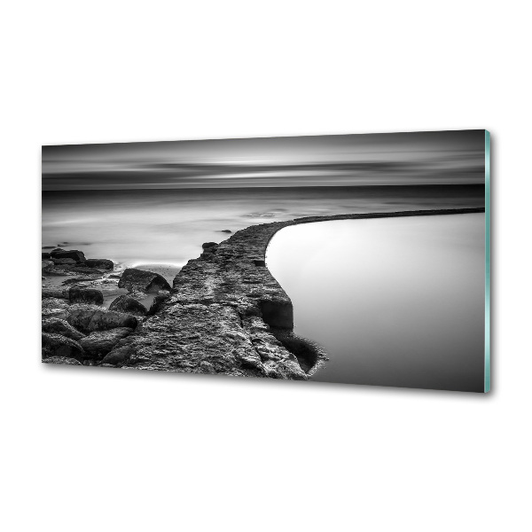 Panel do kuchni Kamienista plaża