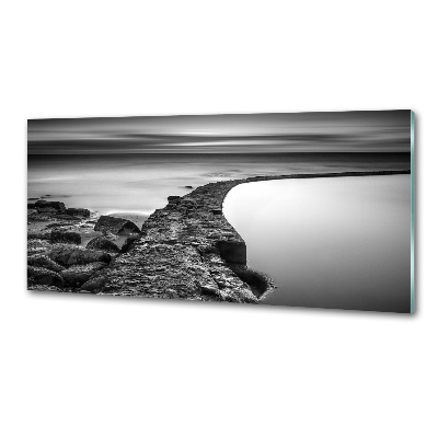 Panel do kuchni Kamienista plaża