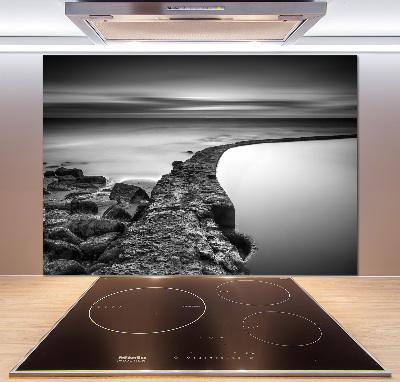 Panel do kuchni Kamienista plaża