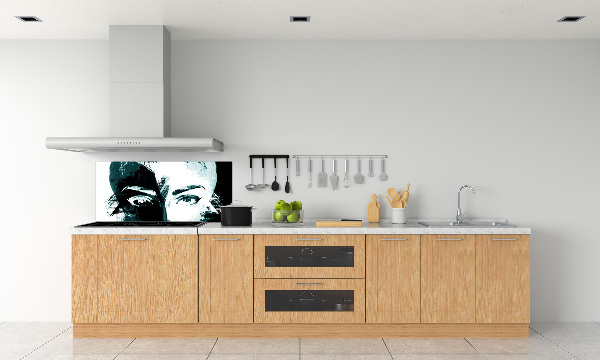 Spatscherm keuken Abstracte vrouw