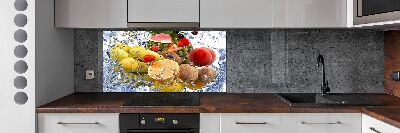 Achterwand keuken Fruit en water