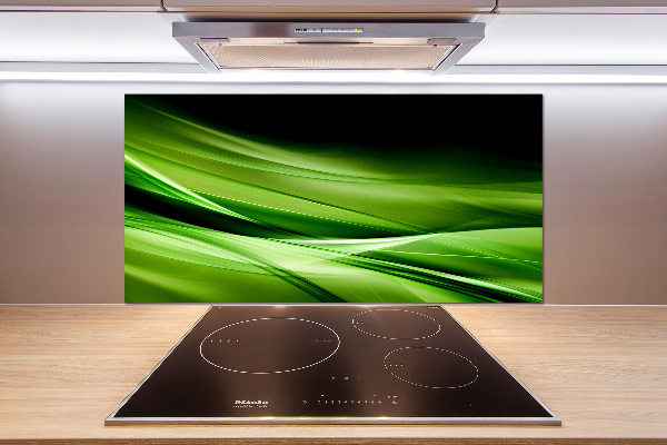 Keuken achterwand Groene golven op de achtergrond
