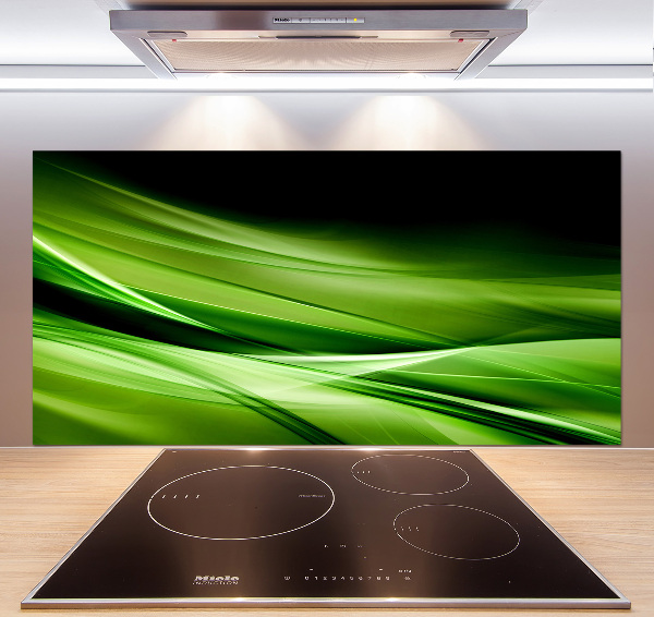Keuken achterwand Groene golven op de achtergrond
