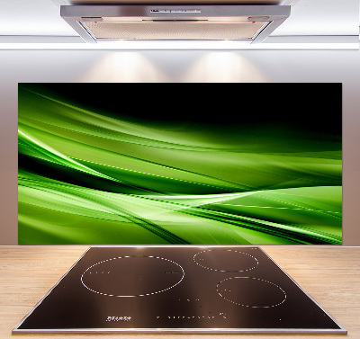 Keuken achterwand Groene golven op de achtergrond