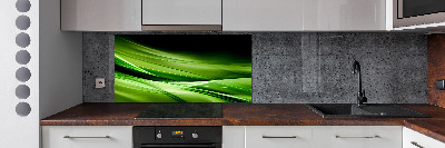Keuken achterwand Groene golven op de achtergrond