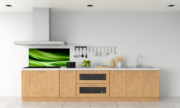 Keuken achterwand Groene golven op de achtergrond